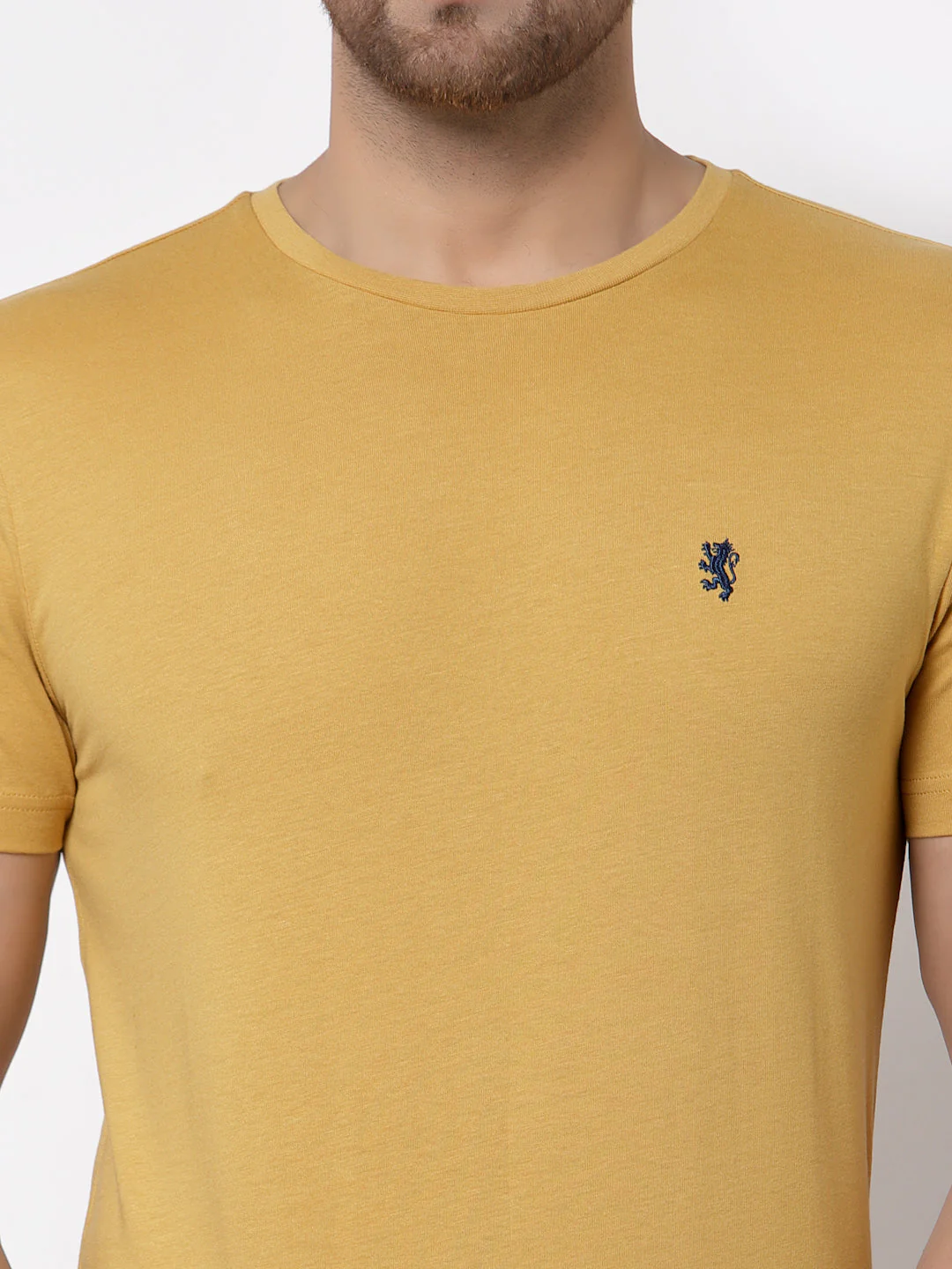 Solid Round Neck T-Shirt for Men - Image 4