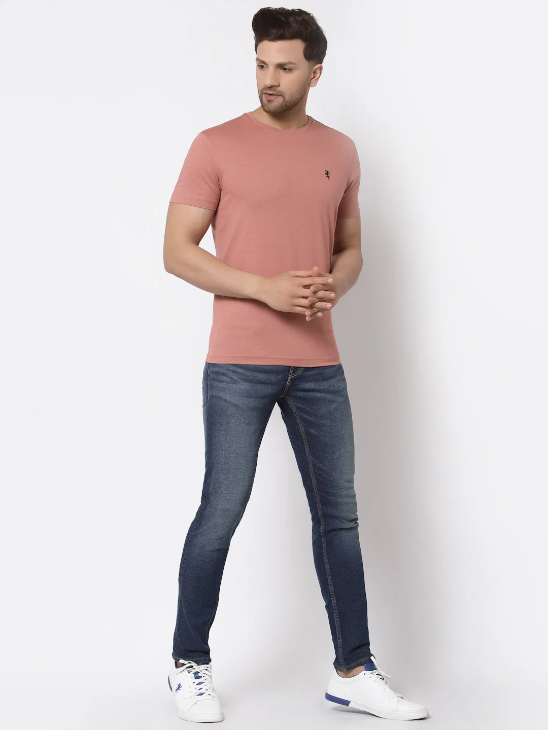 Solid Round Neck T-Shirt for Men - Image 5