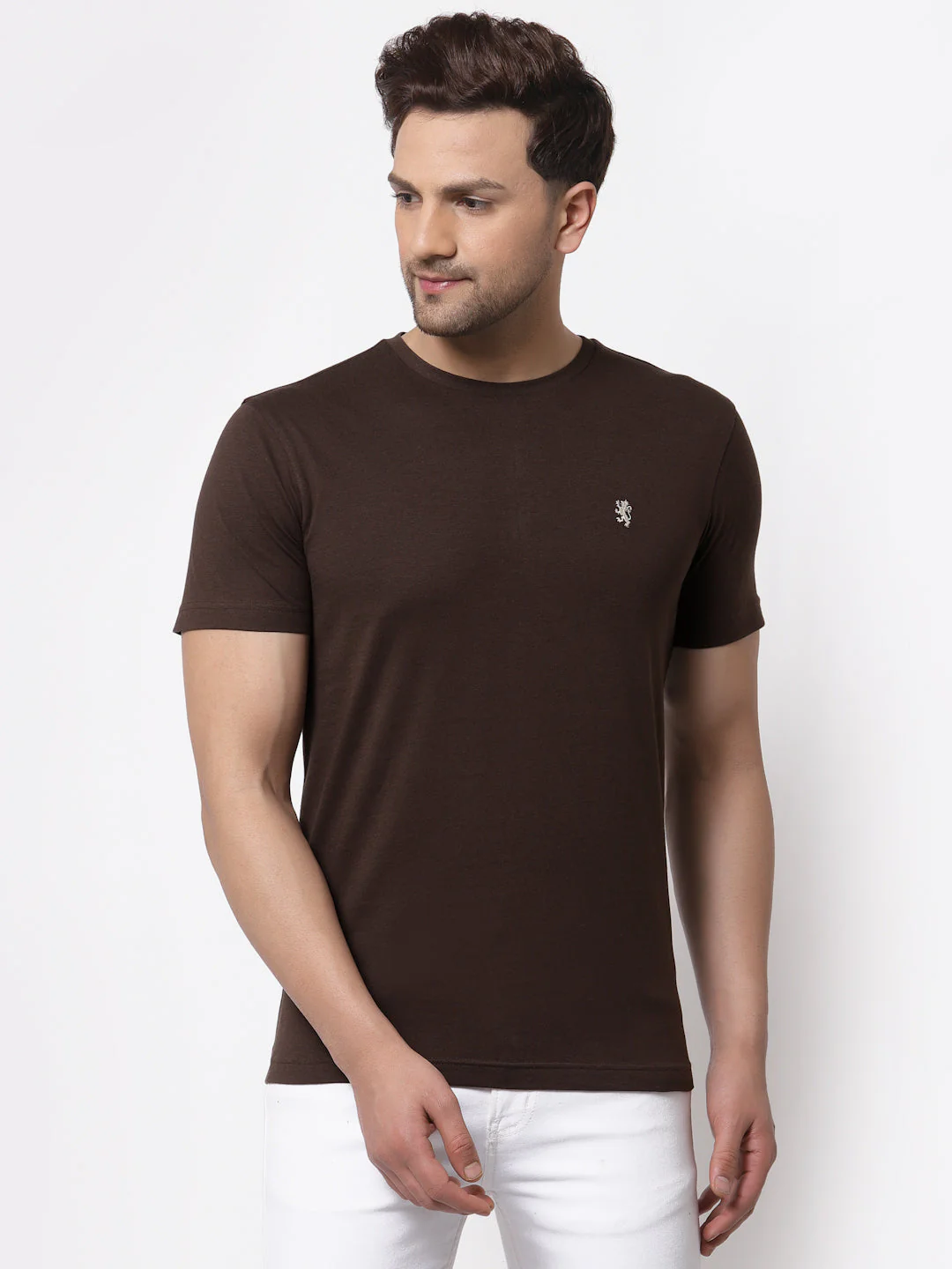 Solid Round Neck T-Shirt for Men