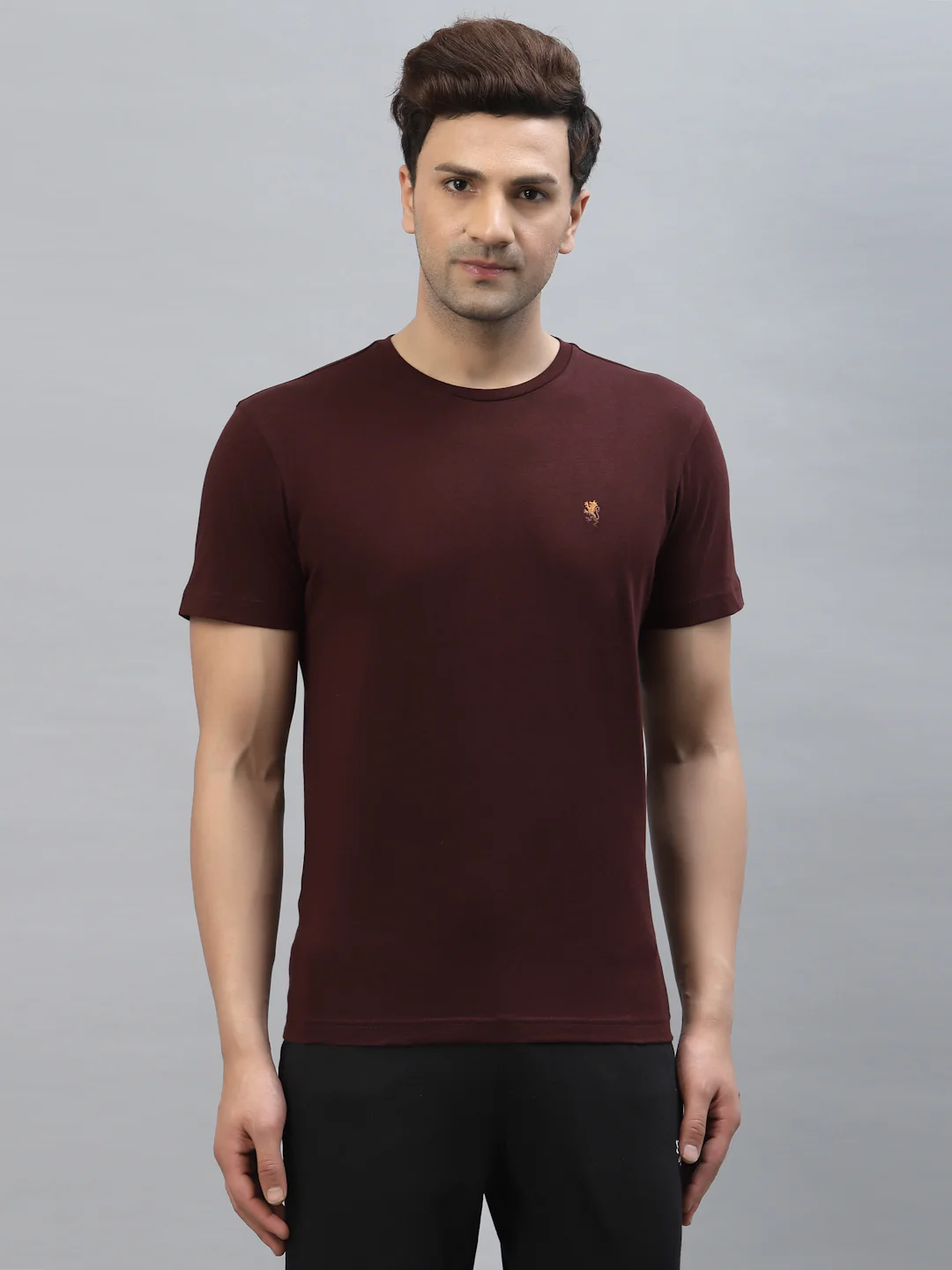 Solid Round Neck T-Shirt for Men