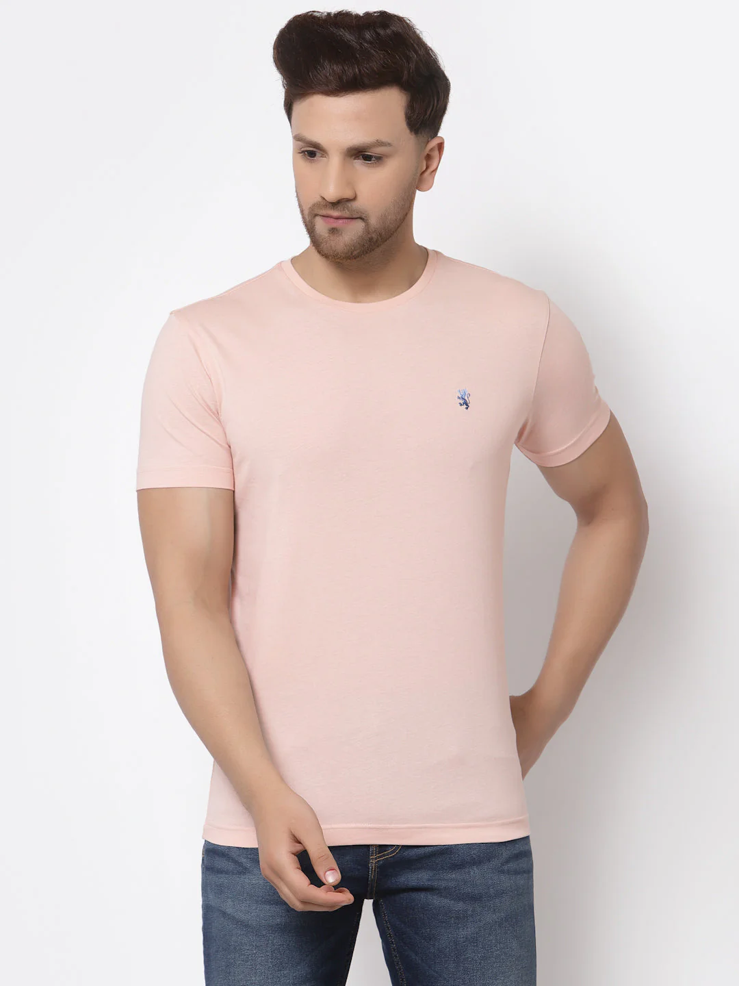Solid Round Neck T-Shirt for Men