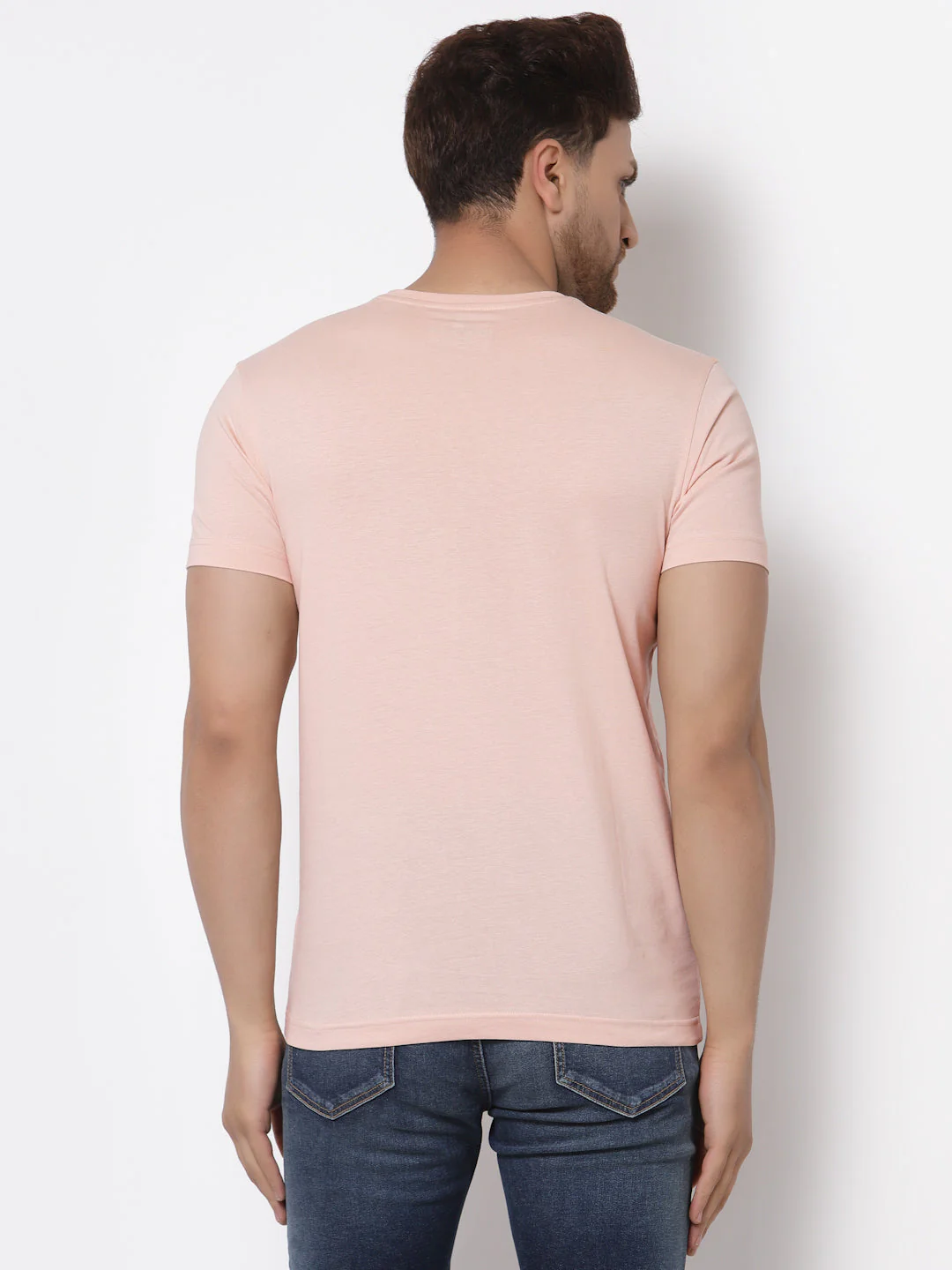 Solid Round Neck T-Shirt for Men - Image 3