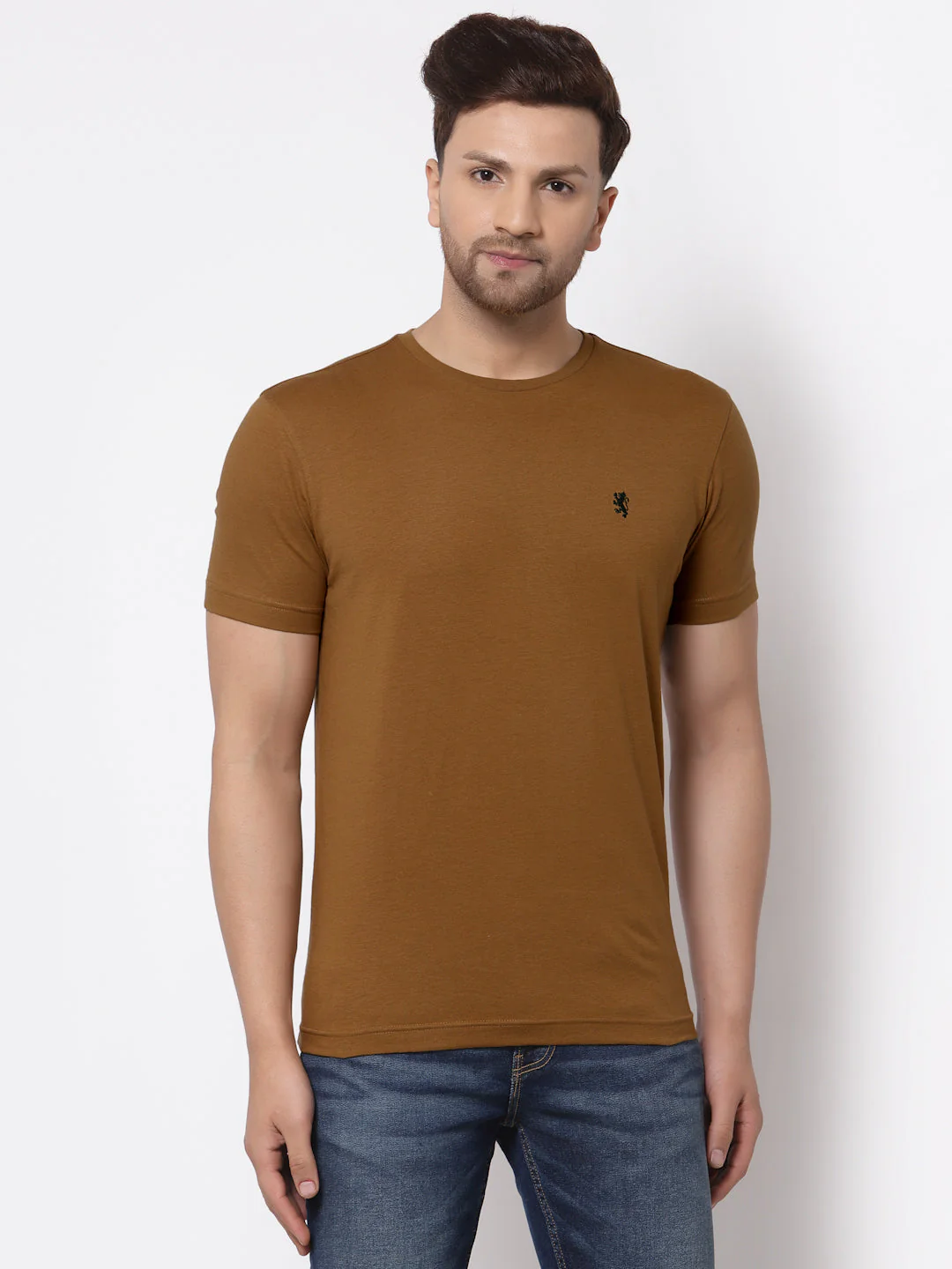 Solid Round Neck T-Shirt for Men