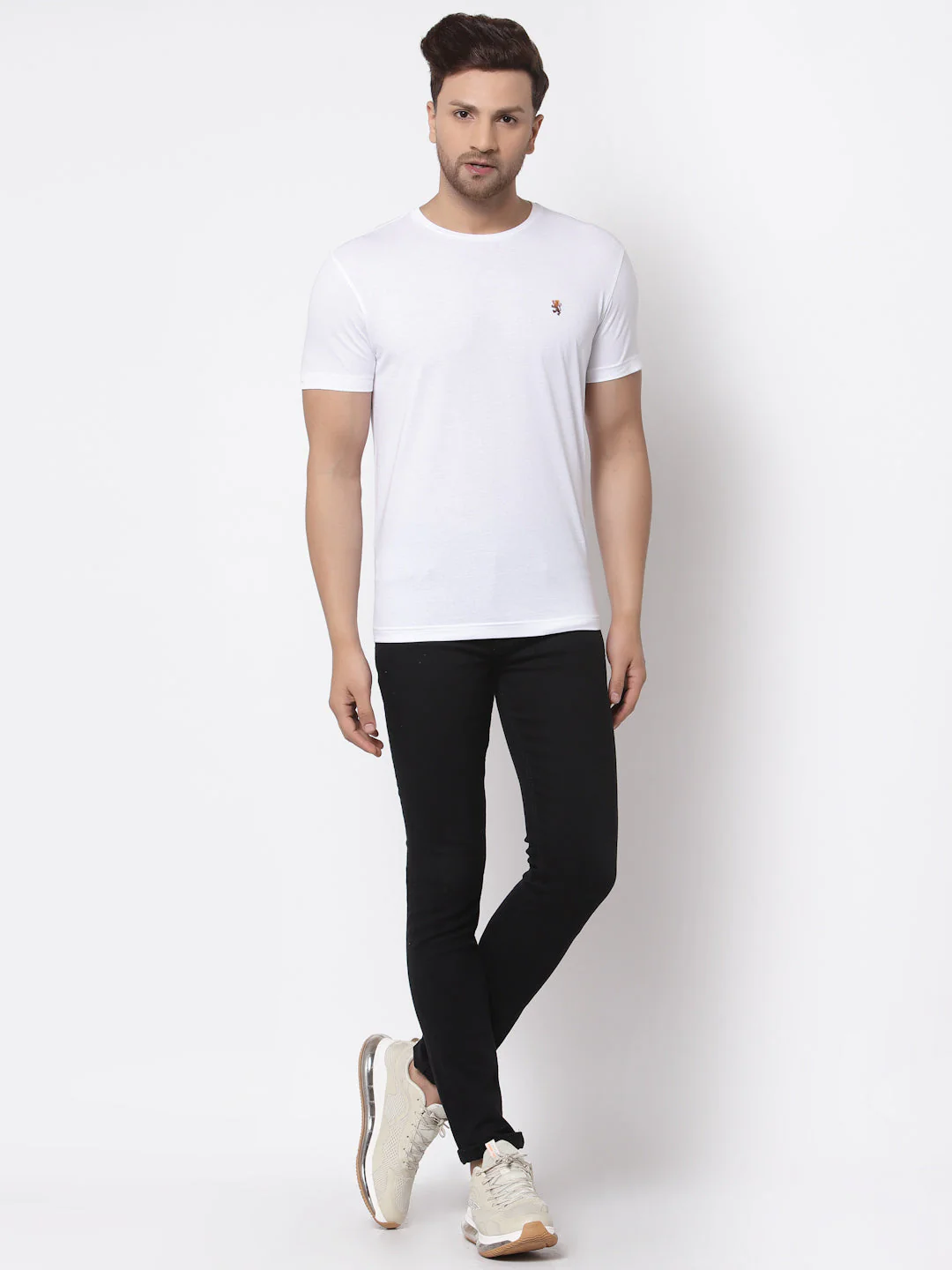 Solid Round Neck T-Shirt for Men