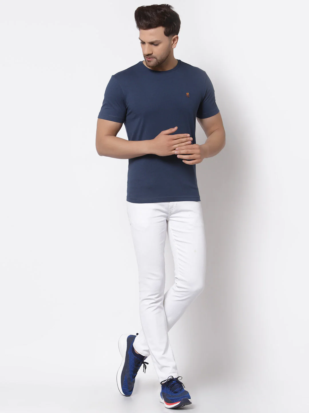 Solid Round Neck T-Shirt for Men - Image 5