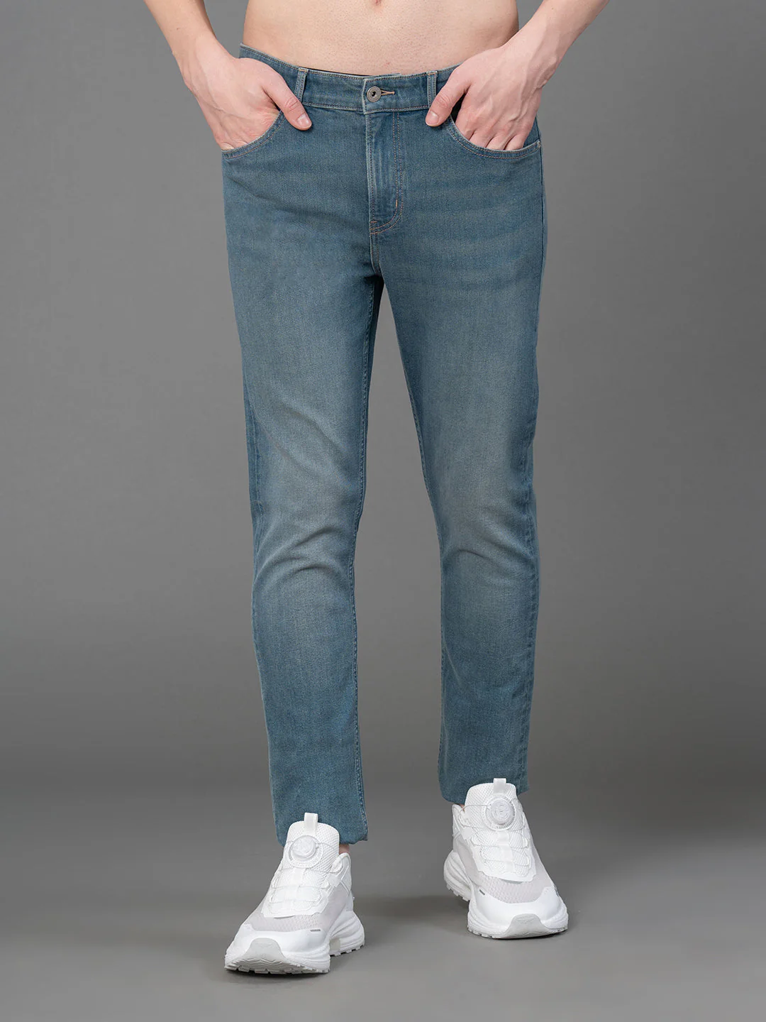 Solid Washed Jeans for Men