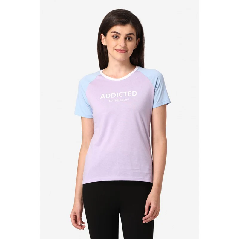 Women Lilac Round Neck T-Shirt